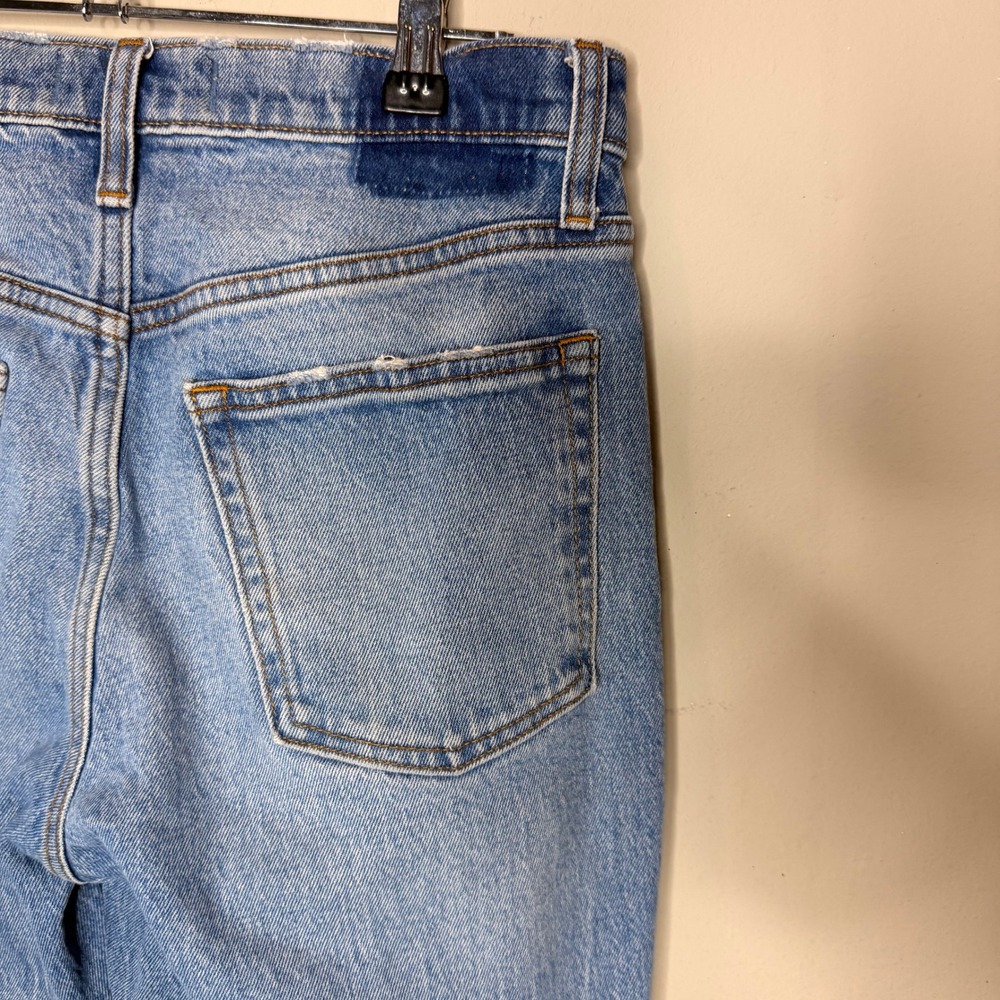 Abercrombie & Fitch The Boyfriend Jeans Womens 27/4 Short Light Wash Distressed - Picture 4 of 11